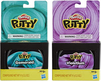 Pack de masilla Play Doh Gemerald verde metálico + violetium morado metálico - Arteztik
