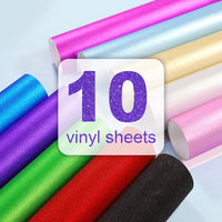 TECKWRAP - Hojas adhesivas de vinilo brillante para cortador de manualidades, 12.0 x 12.0 in, 10 hojas por paquete - Arteztik
