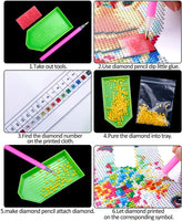 Augshy - Juego de 4 piezas de pintura 5D para manualidades con diamantes de imitación, para decoración del hogar de Navidad - Arteztik
