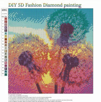 MXJSUA - Kit de pintura de diamante 5D por número, taladro completo, con diamantes de imitación, para decoración de pared del hogar, dientes de león 12.0 x 12.0 in - Arteztik
