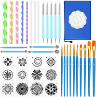 Mandala Dotting Tools, Shynek 41 piezas Mandala Rock Kit de herramientas de pintura con Mandala plantilla para pintar rocas, pintura Mandalas y dibujo - Arteztik
