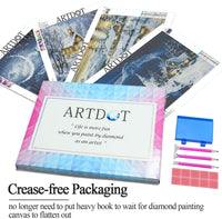 ARTDOT - Juego de 4 kits de pintura de diamante 5D para adultos, kit de pintura de diamante de invierno por número, taladro completo, arte de diamantes de imitación para regalo de Navidad, decoración de pared para el hogar, 12 x 16 pulgadas - Arteztik
