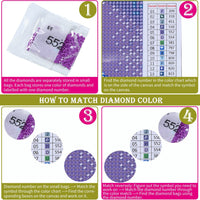 Artoree DIY 5D Kit de pintura de diamante por número para adulto, taladro completo diamante bordado Dotz Kit decoración de pared del hogar - Arteztik
