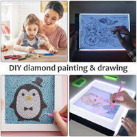 Kit de almohadilla de luz LED A4 de pintura de diamante, cuadro de luz LED de rastreo de artcraft, taladro parcial 5D herramientas de pintura de diamante y kit de accesorios para taladro completo - Arteztik

