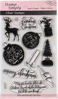 Sellos transparentes con sellos de Navidad para casa de granja con texto en inglés "Joy To The World", 10 unidades - Arteztik
