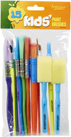 Paquete de pinceles de pintura multiusos, ideal con acrílico, aceite, acuarela, guuache (15 cepillos) - Arteztik
