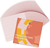 JANDJPACKAGING - Cinta de transferencia para vinilo (35 unidades, 12.0 x 12.0 in), color rojo - Arteztik
