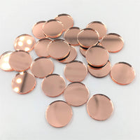 Azulejos redondos de espejo de mosaico de 0.4 in, color oro rosa, 150 piezas para proyectos de manualidades - Arteztik
