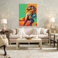 Ifymei - Pintura por números para niños y adultos y principiantes, kit de regalo de pintura en lienzo para bricolaje, 16.0 x 20.0 in, coloridos dinosaurios - Arteztik
