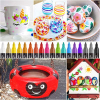 Emooqi - Juego de 20 rotuladores de pintura a base de aceite para pintura de rocas, madera, tela, plástico, lienzo, vidrio, tazas, manualidades, impermeable, escribir en cualquier cosa - Arteztik

