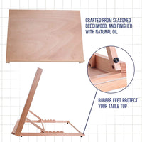 U.S. Art Supply - Tabla de dibujo de madera ajustable para artista, tamaño grande de 25 a 5/8 pulgadas de ancho x 19 pulgadas de alto (A2) con encuadernación en espiral lateral de 11 pulgadas x 14 pulgadas – 60 libras (2 almohadillas) - Arteztik
