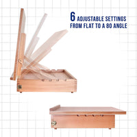 US Art Supply - Tabla de dibujo y bocetos de madera ajustable con cajón de almacenamiento - Arteztik
