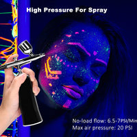 LATITOP Kit de aerógrafo actualizado, mini pistola de aire portátil con kit de compresor de aire silencioso kit de pintura para decoración de tartas maquillaje arte uñas modelo pintura tatuaje manicura - Arteztik

