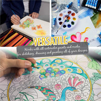 64 páginas de papel de acuarela, 9 x 12 pulgadas, para acuarela y lápices de acuarela, 2 x 32 hojas blancas 140 lb 10.58 oz - Arteztik
