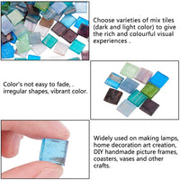 PH PandaHall 300 piezas de mosaico de vidrio chips de 10 colores cuadrados azulejos de mosaico para manualidades, placas, jarrones, marcos de fotos, macetas, joyas hechas a mano - Arteztik
