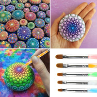 Juego de 32 herramientas de puntería Mandala con una bolsa de almacenamiento impermeable con cremallera azul para pintura de raquetas - Arteztik
