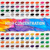 Zenacolor - Juego de 80 tubos de pintura acrílica de 0.4 fl oz para adultos y niños, pintura sobre lienzos, rocas de río, vidrio, madera, tela, cerámica - Arteztik
