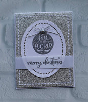 Sellos transparentes con sellos de Navidad para casa de granja con texto en inglés "Joy To The World", 10 unidades - Arteztik
