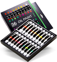 Ohuhu Juego de pintura al óleo, 36 colores a base de aceite, pintura al óleo para artistas, 0.4 fl oz x 24 tubos, ideal como regalo para el día de la madre - Arteztik
