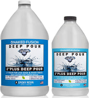 Resina epoxi Deep Pour Crystal Clear Fórmula de 2.0 in de espesor para mesas de río, moldes de resina profunda, madera de borde vivo y fundición de arte profundo, kit de 1 1/2 galones, no tóxico -Zero Voc - Arteztik
