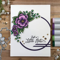 Stamp Simply Clear Sellos primavera Pansies Floral Cluster 4 x 6 pulgadas hoja – 11 piezas - Arteztik
