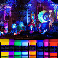 Juego XXL de 24 latas de pintura que brilla en la oscuridad de neon nights | Pinturas luminiscentes y fosforescentes y autoluminosas - Arteztik
