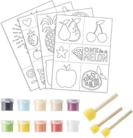 Darice 30094663 - Kit de decoración de delantales de algodón 100% blanco con plantillas adhesivas de jardín, pintura y Daubers-Make a Gift-38-Piece Set, multicolor - Arteztik
