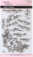 Stamp Simply Clear Sellos primavera Pansies Floral Cluster 4 x 6 pulgadas hoja – 11 piezas - Arteztik
