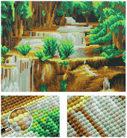 Kit de pintura de diamante 5D con perforación completa, pintura de bordado con diamantes de imitación para paisaje, arte para decoración de pared del hogar, 12 x 16 pulgadas - Arteztik
