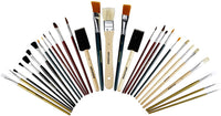 Paquete de pinceles de pintura multiusos, ideal con acrílico, aceite, acuarela, guuache (30 cepillos) - Arteztik
