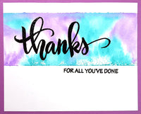 Stampendous Big palabras gracias Juego de sellos transparentes - Arteztik
