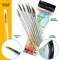 Best Model - Juego de pinceles de pintura en miniatura, 7 pinceles para pintura en miniatura, detalles finos, pequeños, pequeños y pequeños - Arteztik
