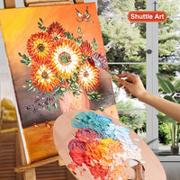 Pintura acrílica, Shuttle Art 18 colores acrílico bolsas de pintura (4.1 fl oz/4.06 oz), Artist Grade acrílico pintura Set, ricos pigmentos, no tóxico para artistas, principiantes y niños en rocas manualidades lienzo madera cerámica - Arteztik
