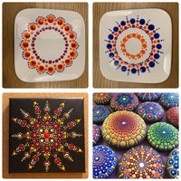 Juego de 35 herramientas de punteado de mandala con una bolsa de almacenamiento impermeable para pintar rocas para colorear dibujo, bricolaje, arte de uñas, arcilla de cerámica, modelado - Arteztik
