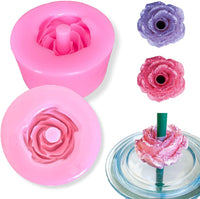 Molde de silicona para decoración de paja de rosas para resina epoxi (2 unidades) - Arteztik

