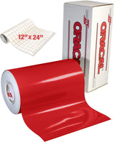Oracal rojo brillante calcomanía vinilo de manualidades para Cameo, Cricut & silueta incluye rollo de vvivid transparente papel de transferencia - Arteztik
