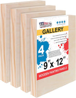 U.S. Art Supply - Tableros de madera de abedul, 16.0 x 20.0 in, base de 1.5 in de profundidad (paquete de 2) lienzos de pared de madera para artistas – Pintura de medios mixtos, acrílico, aceite, etc. - Arteztik
