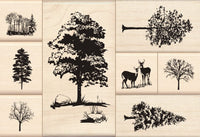 Inkadinkado Árboles de madera sello - Arteztik
