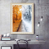 Kits de pintura de diamante 5D para adultos taladro completo 12.0 x 16.0 in con diamantes de imitación de cristal de punto de cruz bordado paisaje pintura de diamante arte arte para sala de estar hogar decoración de pared regalo - Arteztik
