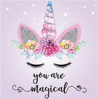 Kit de pintura de diamante para adultos 5D pintura con diamantes DIY, unicornio, usted es mágico pintura por número con Gem Art Drill y Dotz Diamond Painting Kits para niños 12" x 12" - Arteztik

