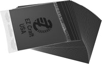 Hojas permanentes de vinilo negro mate mejor que rollos de vinilo – EZ Craft USA – 12 pulgadas x 12 pulgadas – 40 hojas adhesivas mate con soporte para Cricut y otros cortadores - Arteztik

