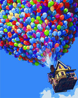 Pintura de números para adultos, kit de pintura por números en lienzo, globo colorido de 16 x 20 pulgadas - Arteztik
