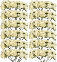 CCINEE - 120 flores artificiales amarillas de papel de 0.591 in para manualidades, álbumes de recortes, suministros de boda, adornos de San Valentín - Arteztik
