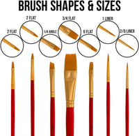 U.S. Art Supply Kit de pintura y pintura para fiesta de arte – 6 caballete, 12 tubos de pintura, 12 paneles de lienzo, 6 juegos de pinceles y 6 delantales - Arteztik
