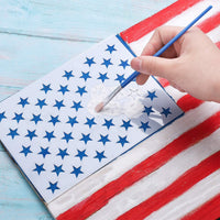 whaline 7 piezas bandera americana 50 estrellas plantilla para estarcir para pintar en Madera, Tela, Papel, aerógrafo, arte de paredes, 2 grandes, 2 Medianas Y 3 pequeñas - Arteztik
