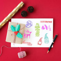 6 hojas de sellos de silicona transparente para Navidad, decoración de Navidad, ciervos, invierno, maravillas, álbumes de recortes, para hacer tarjetas, álbum de fotos - Arteztik
