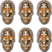 Punk Skull Ghost latón remache tornillo, remaches, para bolso, gorro, chaqueta, cinturón de motocicleta, pantalones vaqueros, gargantilla de cuero, accesorio de artesanía punk (6 unidades, 0.6 × 1 pulgada), color negro - Arteztik
