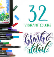Set de caligrafía con rotuladores de doble punta de Crayola, con punta fina y punta gruesa - Arteztik
