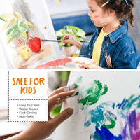 Juego de pintura acrílica (32 colores, tubos de 0.7 fl oz, 0,74 oz.) Para lienzo, manualidades, pintura de madera, pigmento rico, no se decolora, pinturas vibrantes no tóxicas para niños, adultos, principiantes y artistas profesionales. - Arteztik
