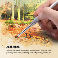 Meeden - Juego de 15 pinceles de pintura para detalles en miniatura profesional para acrílico, acuarela, aceite, modelos, juegos de avión, pintura de uñas - Arteztik
